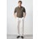 Mango Man slim fit gebreide polo - middenbruin