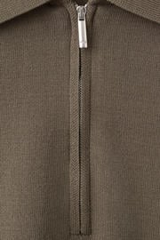 thumbnail: Mango Man slim fit gebreide polo - middenbruin