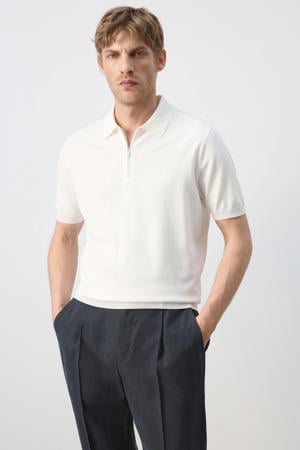slim fit polo - naturel wit