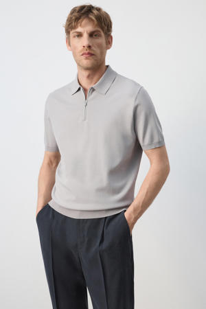 slim fit polo - naturel wit