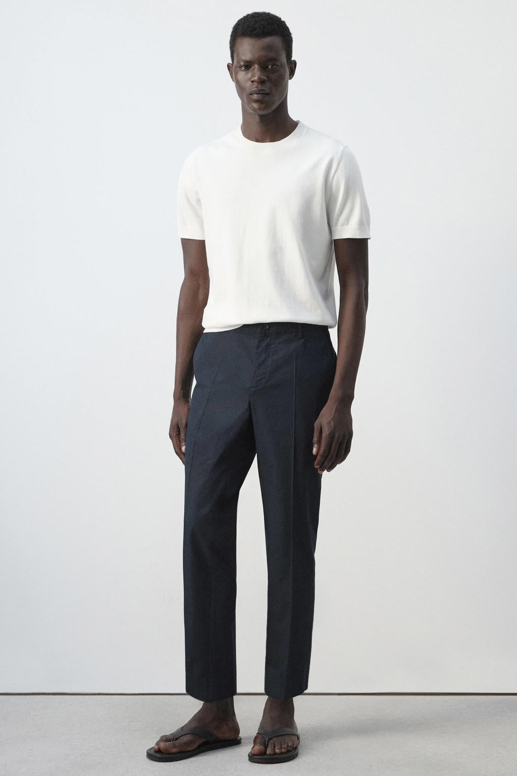 Mango Man slim fit lyocel pantalon - marine