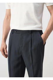 thumbnail: Mango Man regular fit pantalon - marineblauw