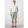 Mango Man linnen slim fit chino short - heldergroen