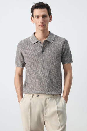 regular fit gebreide polo - marine