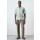 Mango Man regular fit overhemd met paisley - groen