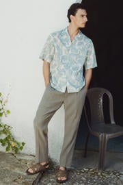 thumbnail: Mango Man regular fit overhemd met paisley - groen