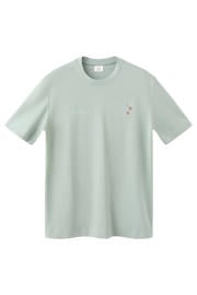 thumbnail: Mango Man regular fit T-shirt met borduursels en print - groen
