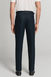 thumbnail: Mango Man linnen super slim fit pantalon - marineblauw