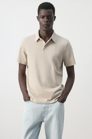 slim fit polo - lichtbeige