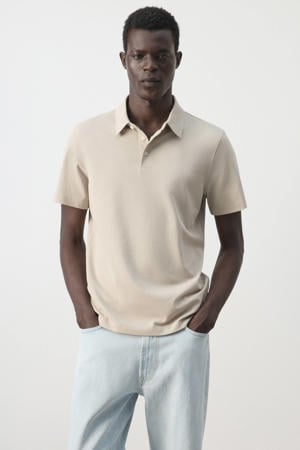 slim fit polo - lichtbeige
