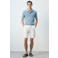 Mango Man linnen slim fit chino short - naturel wit