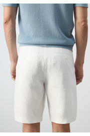 thumbnail: Mango Man linnen slim fit chino short - naturel wit