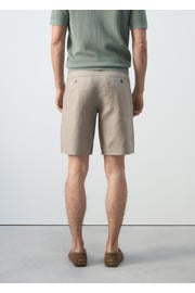 thumbnail: Mango Man linnen slim fit chino short - middenbruin