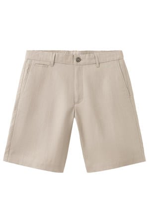 linnen slim fit chino short - middenbruin