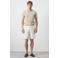 Mango Man linnen regular fit chino short - naturel/wit
