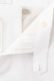 thumbnail: Mango Man linnen regular fit chino short - naturel/wit