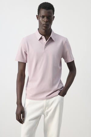 slim fit polo - pastelroze