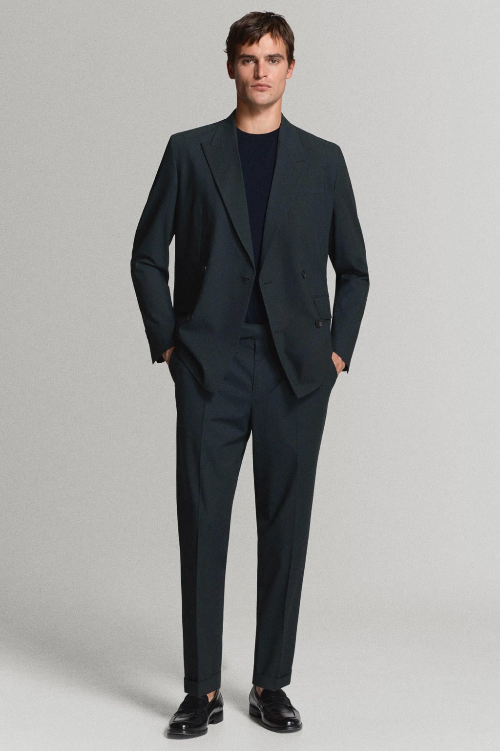 Mango Man regular fit colbert - marineblauw