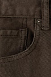 thumbnail: Mango Man slim fit denim short - donkerbruin