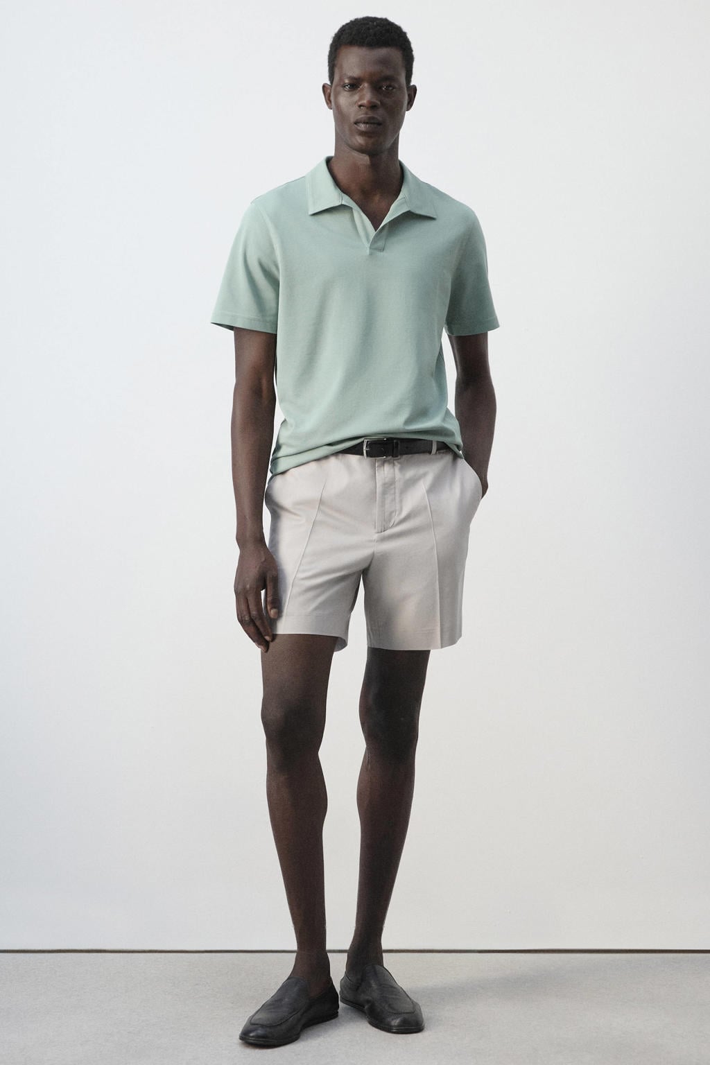 Mango Man slim fit polo - groen
