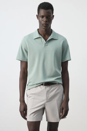 slim fit polo - groen