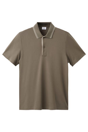 slim fit polo - middenbruin
