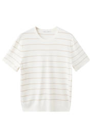 thumbnail: Mango Man slim fit gestreept T-shirt - naturel wit