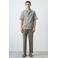 Mango Man regular fit overhemd met print - middengroen