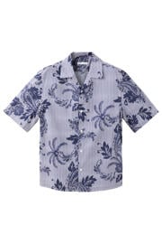 thumbnail: Mango Man regular fit overhemd met print - middenblauw