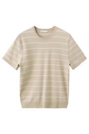 thumbnail: Mango Man slim fit gestreept T-shirt - pastelbruin