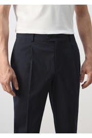 thumbnail: Mango Man lyocell slim fit pantalon - marine