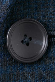 thumbnail: Mango Man slim fit geruit colbert met linnen - donkerblauw