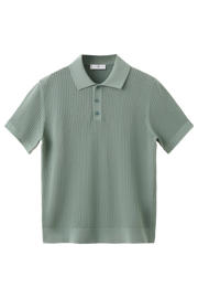 thumbnail: Mango Man regular fit gebreide polo - groen