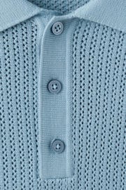thumbnail: Mango Man regular fit gebreide polo - turquoise
