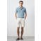 Mango Man regular fit gebreide polo - turquoise