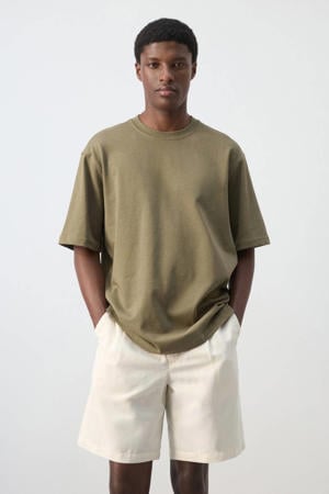 relaxed fit T-shirt - kaki