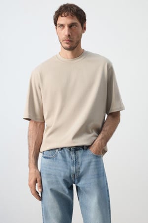 relaxed fit T-shirt - pastelbruin