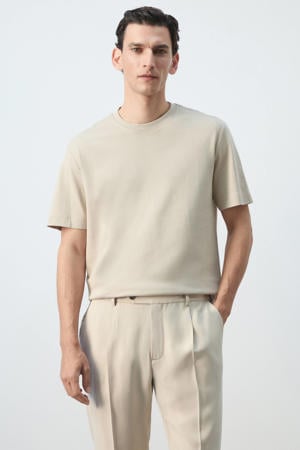 regular fit T-shirt - lichtbeige
