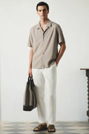 thumbnail: Mango Man regular fit overhemd - beige