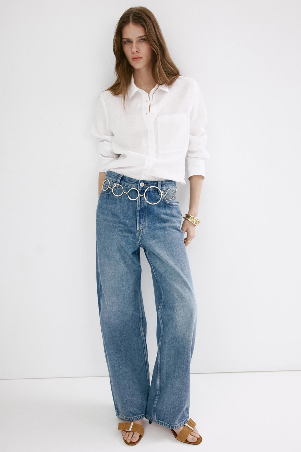 Mango linnen blouse - wit