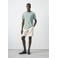 Mango Man linnen slim fit T-shirt - heldergroen