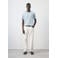 Mango Man linnen slim fit T-shirt - lichtblauw