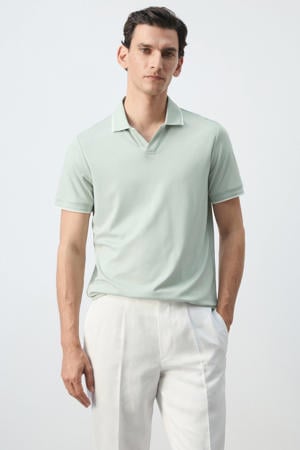 slim fit polo - groen
