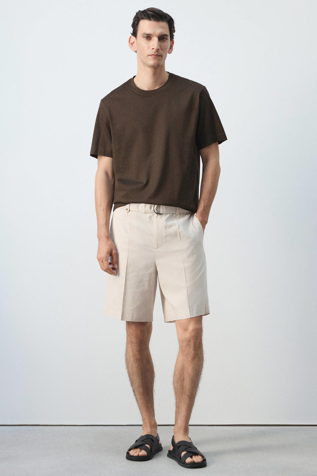 Mango Man regular fit T-shirt - bruin
