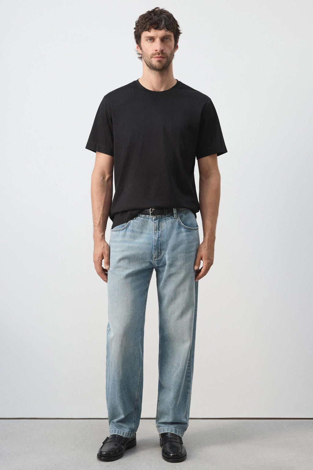 Mango Man regular fit T-shirt - zwart