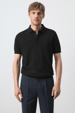 regular fit polo - zwart