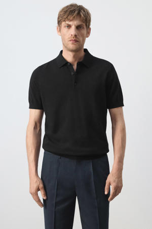 regular fit polo - zwart