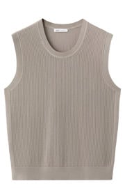 thumbnail: Mango Man katoenen regular fit gebreide spencer - middenbruin