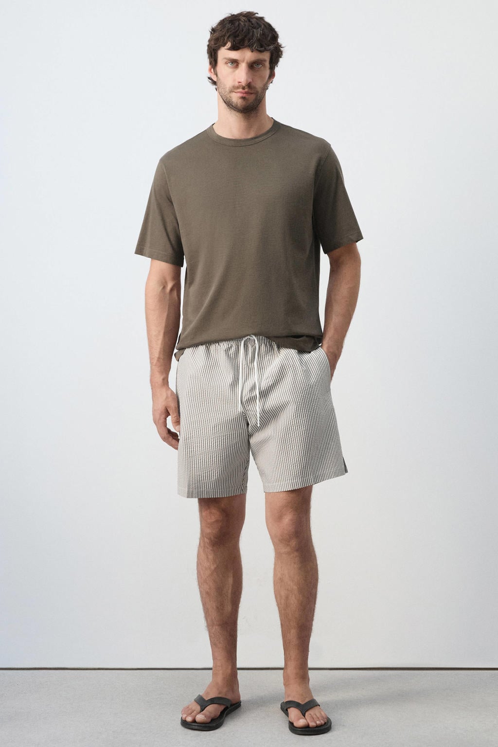 Mango Man regular fit T-shirt - middenbruin