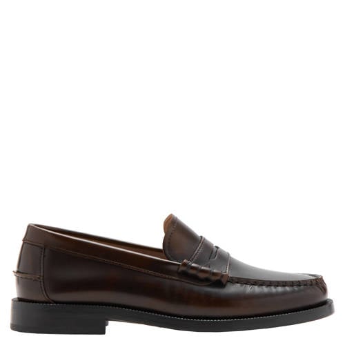 Mango Man leren loafers bruin